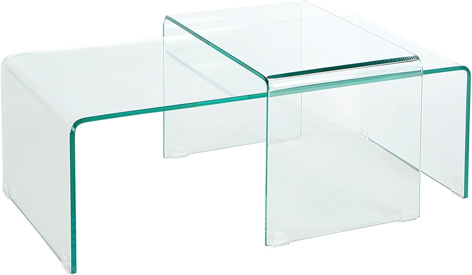 riess-ambiente Couchtisch FANTOME 100cm transparent · Wohnzimmertische aus Glas (Set, 2-St), eckig · Sicherheitsglas (tempered glass) · Modern Design Bild 1