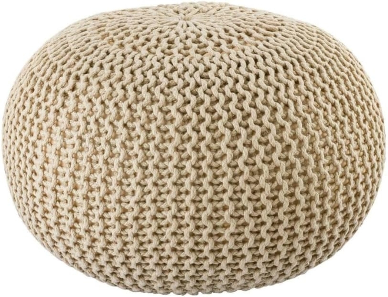 Amagohome Gartenlounge-Hocker PREMIUM Sitzhocker Pouf ø 45cm Strickpouf Indoor u. Outdoor - pflege Bild 1