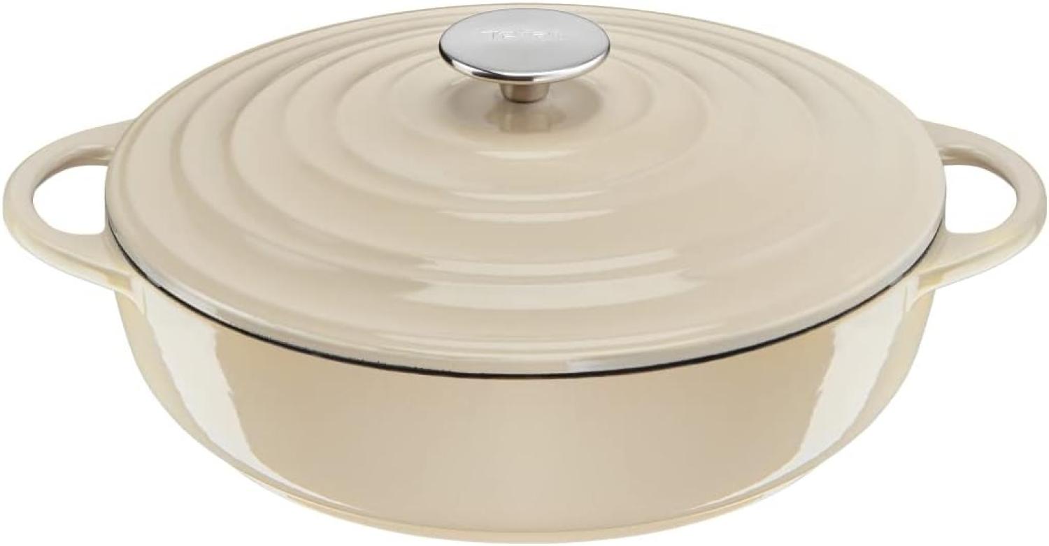 Tefal 'Lov' Servierpfanne, Gusseisen, umweltfreundlich, inkl. E-Book, Induktion, Eisen, Beige, 28 cm Bild 1