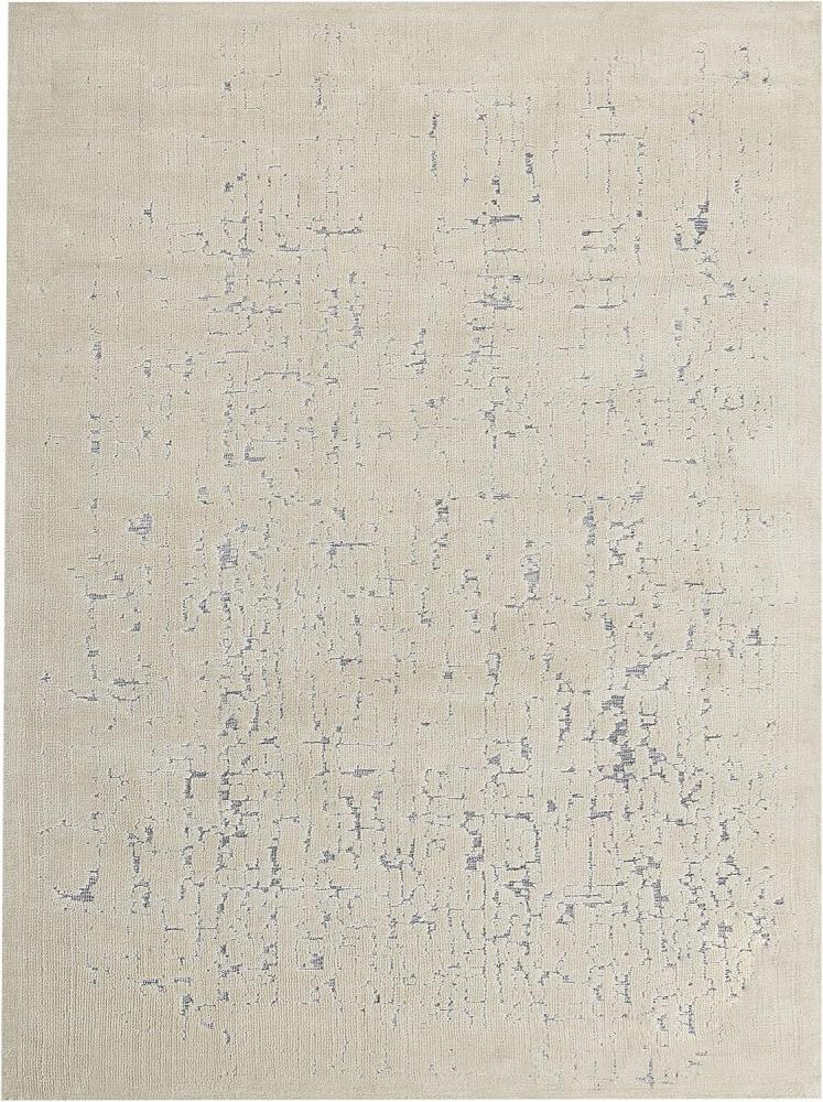 Teppich creme grau 300 x 400 cm abstraktes Muster Kurzflor NAKUS Bild 1