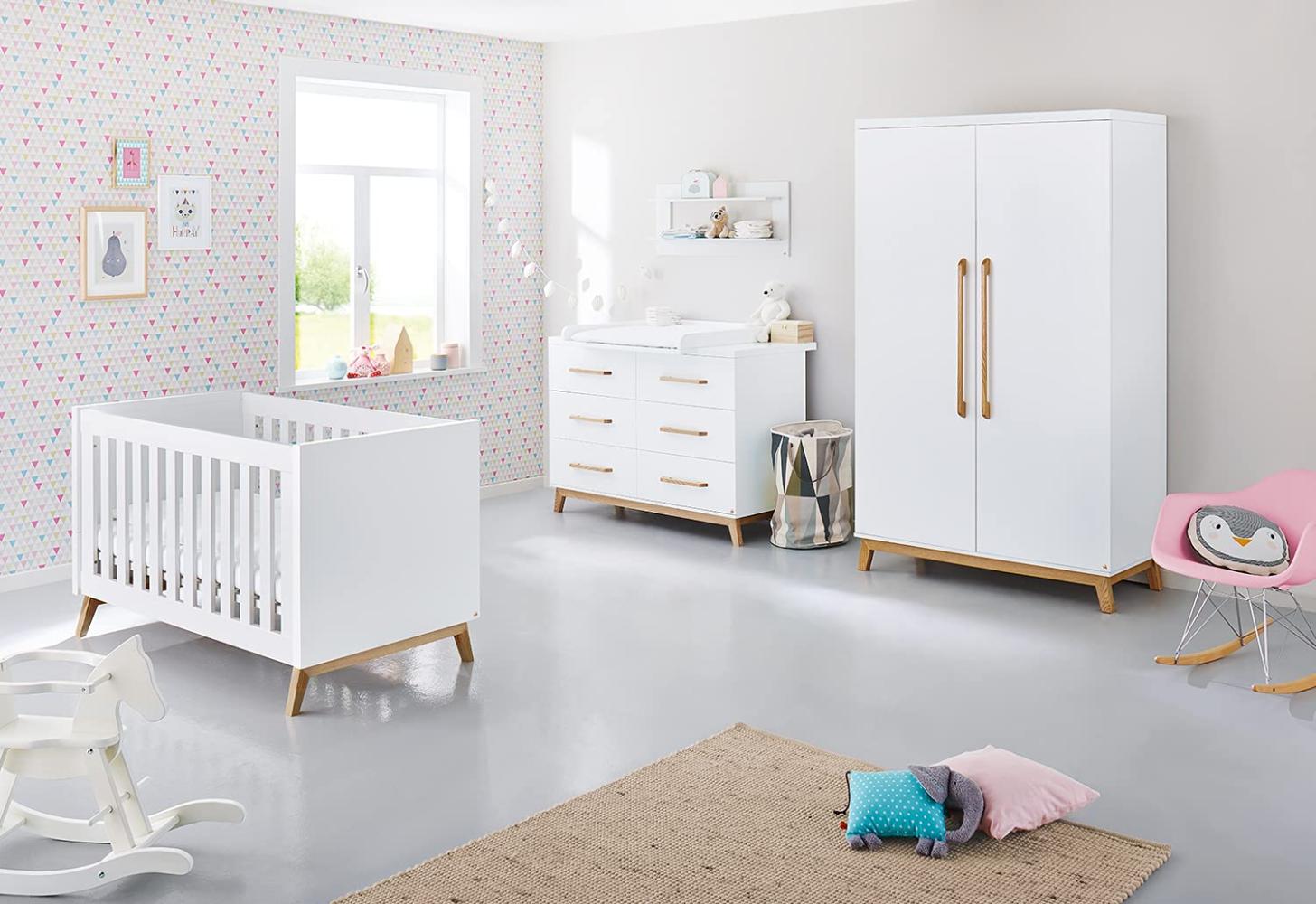 Pinolino 'Riva' 3-tlg. Babyzimmer-Set weiß, extrabreit Bild 1