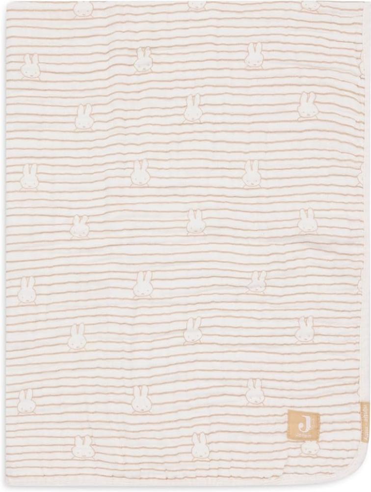 Jollein Miffy Babydecke - Hydrophil - Stripe Biscu Bild 1