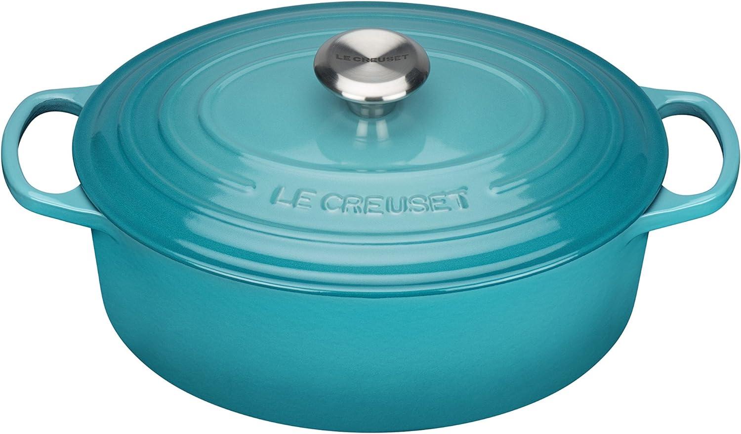 Le Creuset Bräter 'Signature' , Gusseisen , Oval, für alle Herdarten und Induktion geeignet, Karibik, 27,0 cm Bild 1