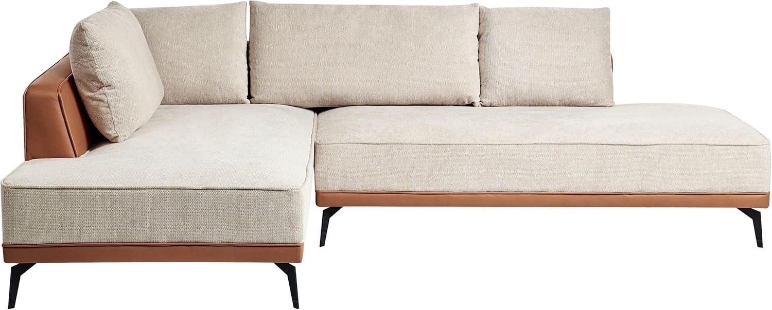 Modulsofa MYKEN Stoff Helles Beige Rechtsseitig Bild 1