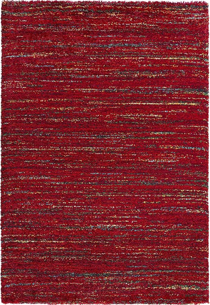 Hochflor Teppich Chic meliert rot - 80x150x3cm Bild 1