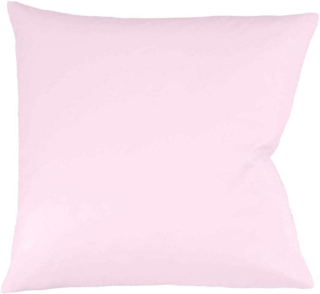 Fleuresse Mako-Satin Kissenbezug Bezug 80x80 cm uni mit RV 4040 rose Bild 1