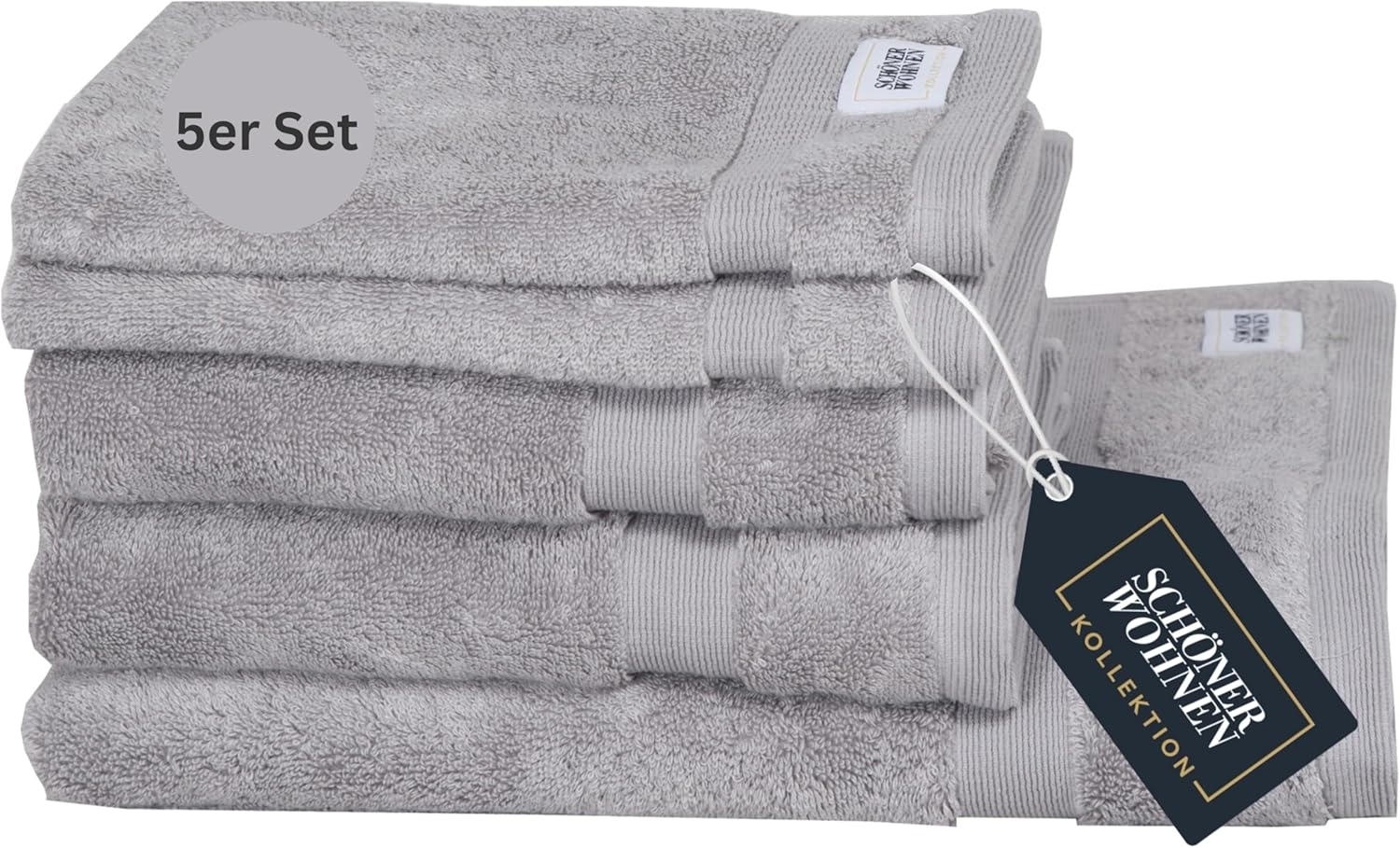SCHÖNER WOHNEN-Kollektion Handtuch Set Cuddly, Frotteevelours (Set, 5-St), schnell trocknende Airtouch-Qualität Bild 1