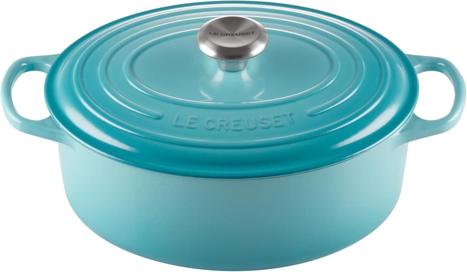 Le Creuset Bräter 'Signature' , Gusseisen , Oval, für alle Herdarten und Induktion geeignet, Karibik, 29,0 cm Bild 1