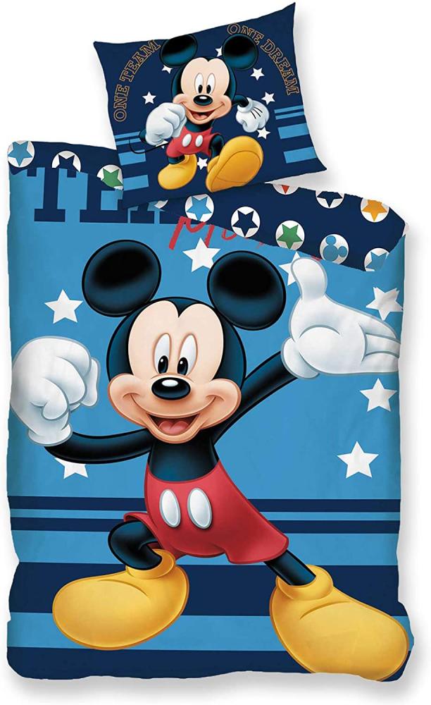 Disney Bettbezug Mickey Mouse junior 140 cm Baumwolle blau Bild 1