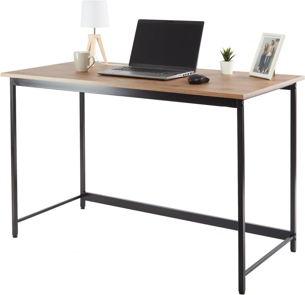 Iris Ohyama, Computertisch/Holzschreibtisch/Tischschreibtisch/Arbeitsstation/Tisch Einfach/Einfacher Schreibtisch, Holz und MetallBüro,Schlafzimmer, Schule - Basic Desk - BDK-1260 - Aschbraun Bild 1