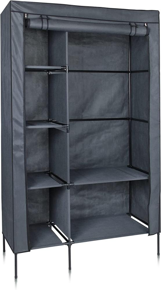 yourGEAR Kleiderschrank Grado - Stoffschrank 105 x 45 x 180 cm Schrank mit Kleiderstange und 6 Ablagefächer Bild 1