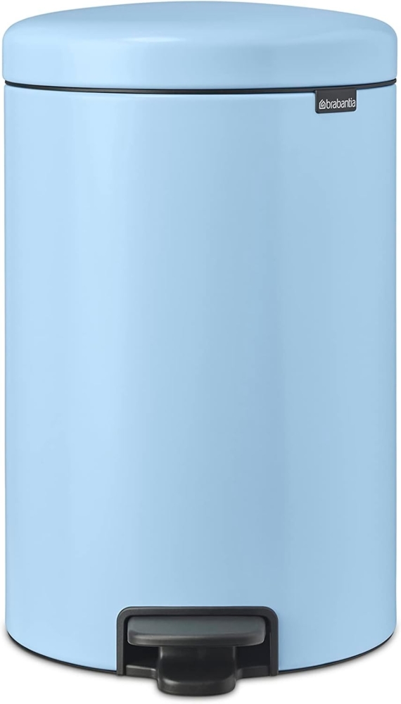 Brabantia - NewIcon Treteimer 20L - Medium Abfalleimer für Küche oder Schlafzimmer - Sanft Schließender Deckel - Leichte Pedalbedienung - Entnehmbarer Inneneimer - Dreamy Blue - 29 x 38 x 47 cm Bild 1