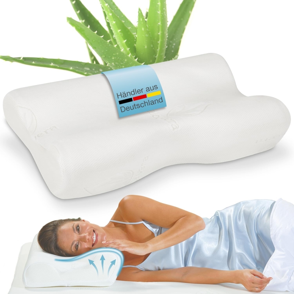 Bestschlaf Seitenschläferkissen mit Aloe Vera 3D Bezug, 1-tlg, Hausstauballergiker geeignet Bild 1