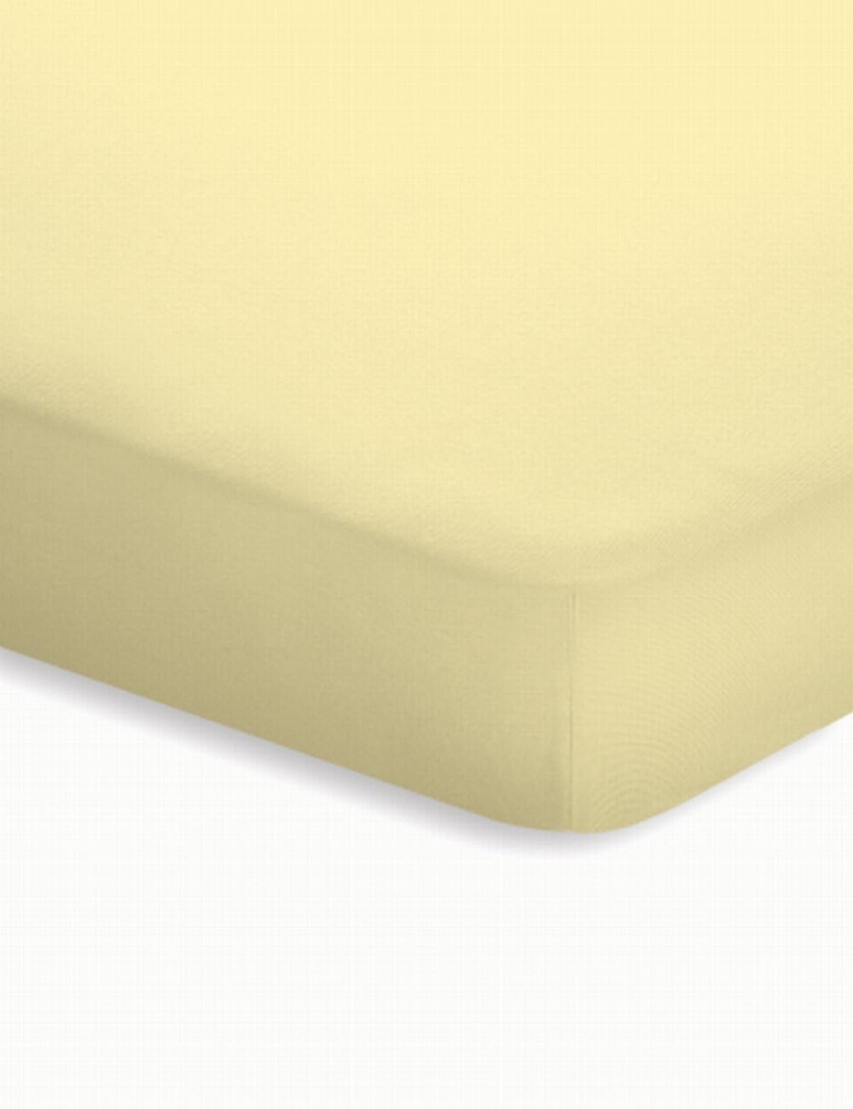 schlafgut Jersey-Elasthan Topper Spannbetttuch, Baumwoll-Mischgewebe, Kamille, 220x100 cm Bild 1