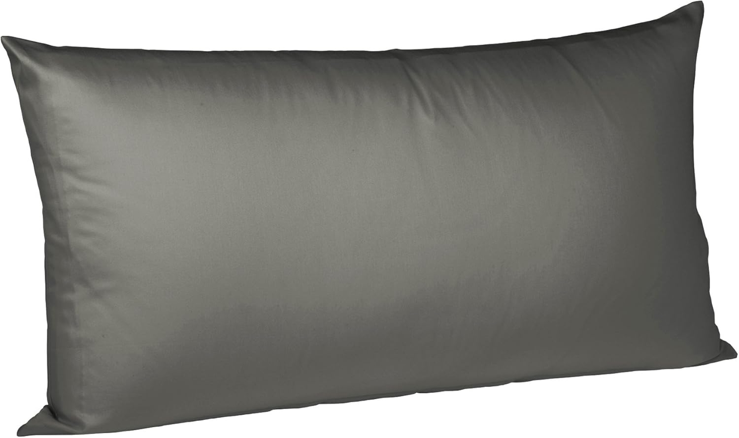 Fleuresse Mako-Satin Kissenbezüge 40x40 cm uni mit RV DP 9039 steingrau Bild 1