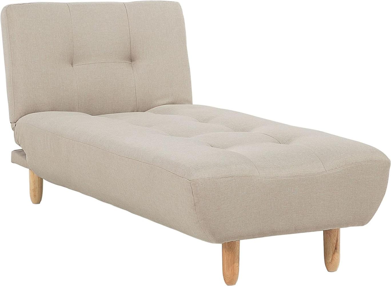 Chaiselongue Polsterbezug beige verstellbar ALSTEN Bild 1