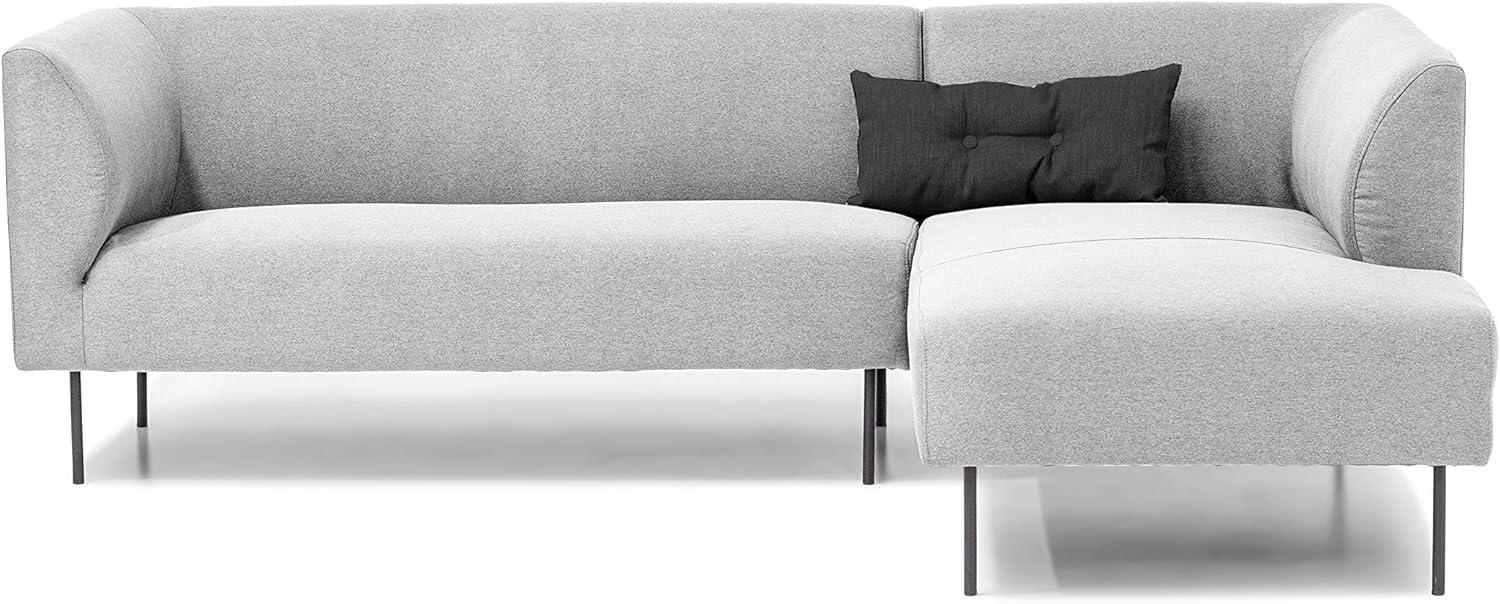 Homexperts 'KERSTIN' Ecksofa rechts, hellgrau, B 230 x H 74 x T 169 cm Bild 1