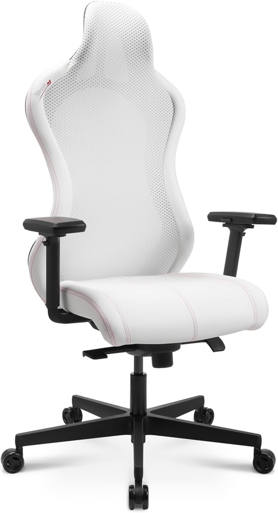 Topstar Bürostuhl Gamingstuhl Sitness RS Sport Plus Continental Kunstleder weiß/weiß rote Naht Bild 1