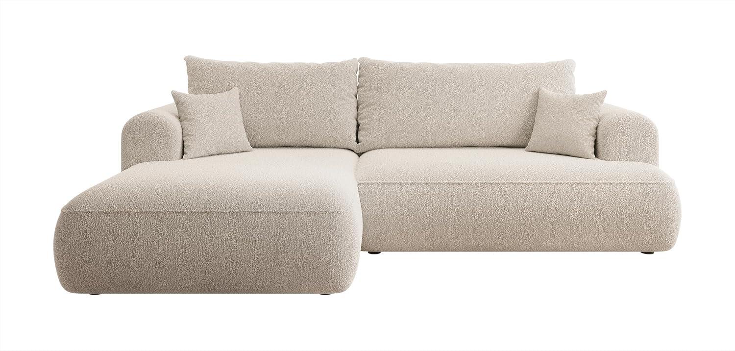 Selsey Sofa Ecksofa Eckcouch Schlafsofa Couch Mit Stauraum Schlaffunktion Pflegeleicht Polyurethanschaum L Form Rechts OVO Dunkelbeige Boucle Abriamo Bild 1