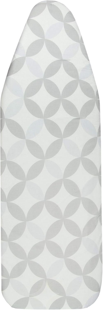 ZOLLNER Bügelbrettbezug, Gummizug, 100% Baumwolle, Schnappverschluss, 3mm dicker Fleece und Formschaum Bild 1