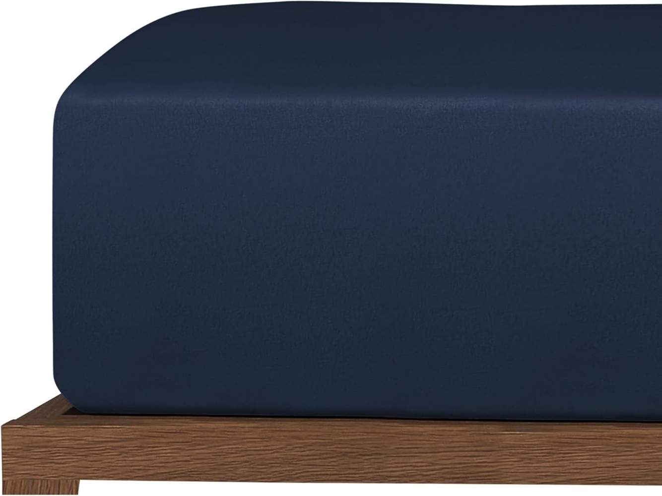 Uncover by Schiesser Spannbettlaken New Jersey - Edeljersey - 180 x 200 cm - Dunkelblau Bild 1