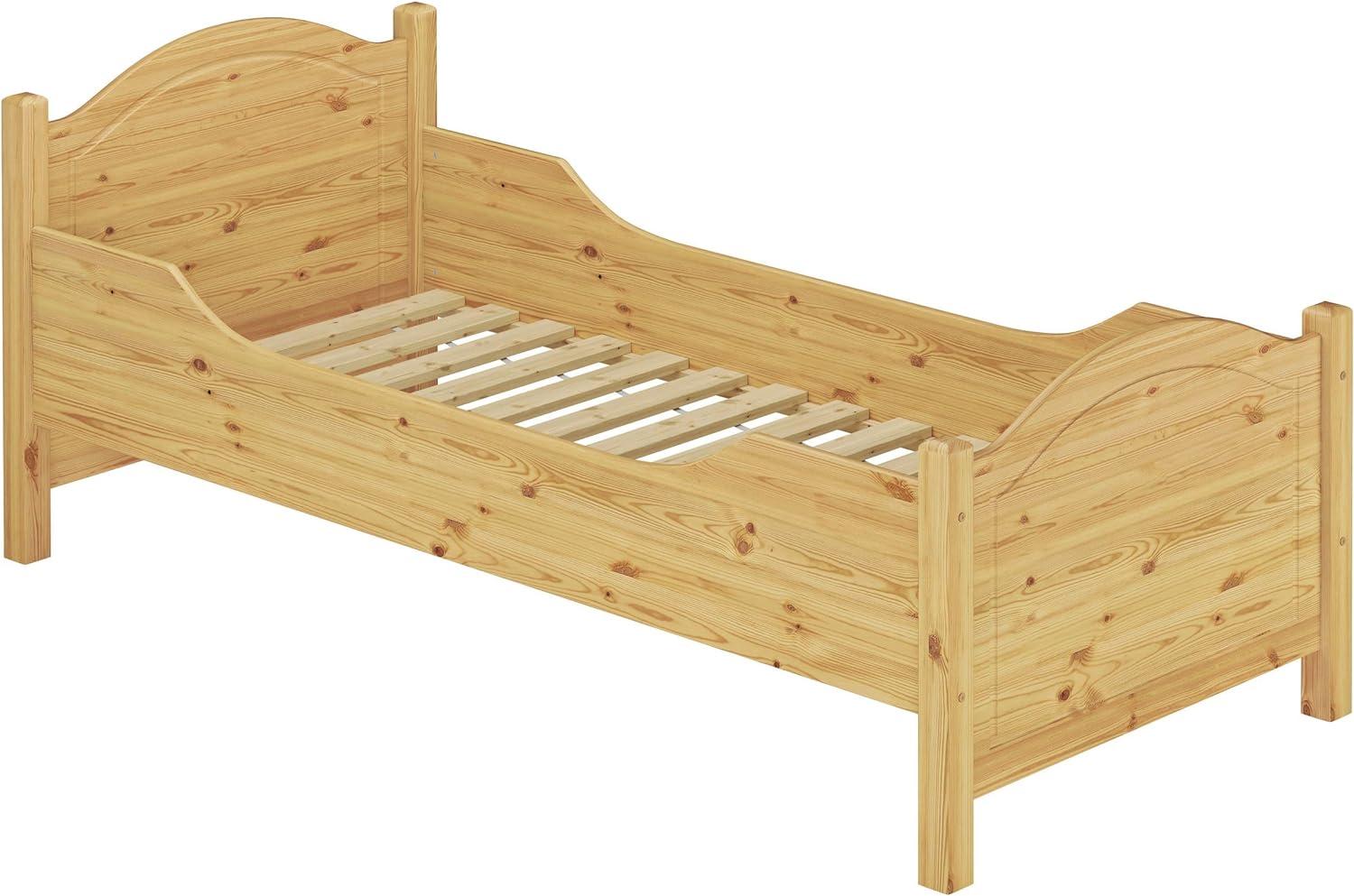 Erst-Holz Seniorenbett extra hoch Rollrost 100x220 Überlänge Holzbett Einzelbett Gästebett 60. 40-10-220 Bild 1