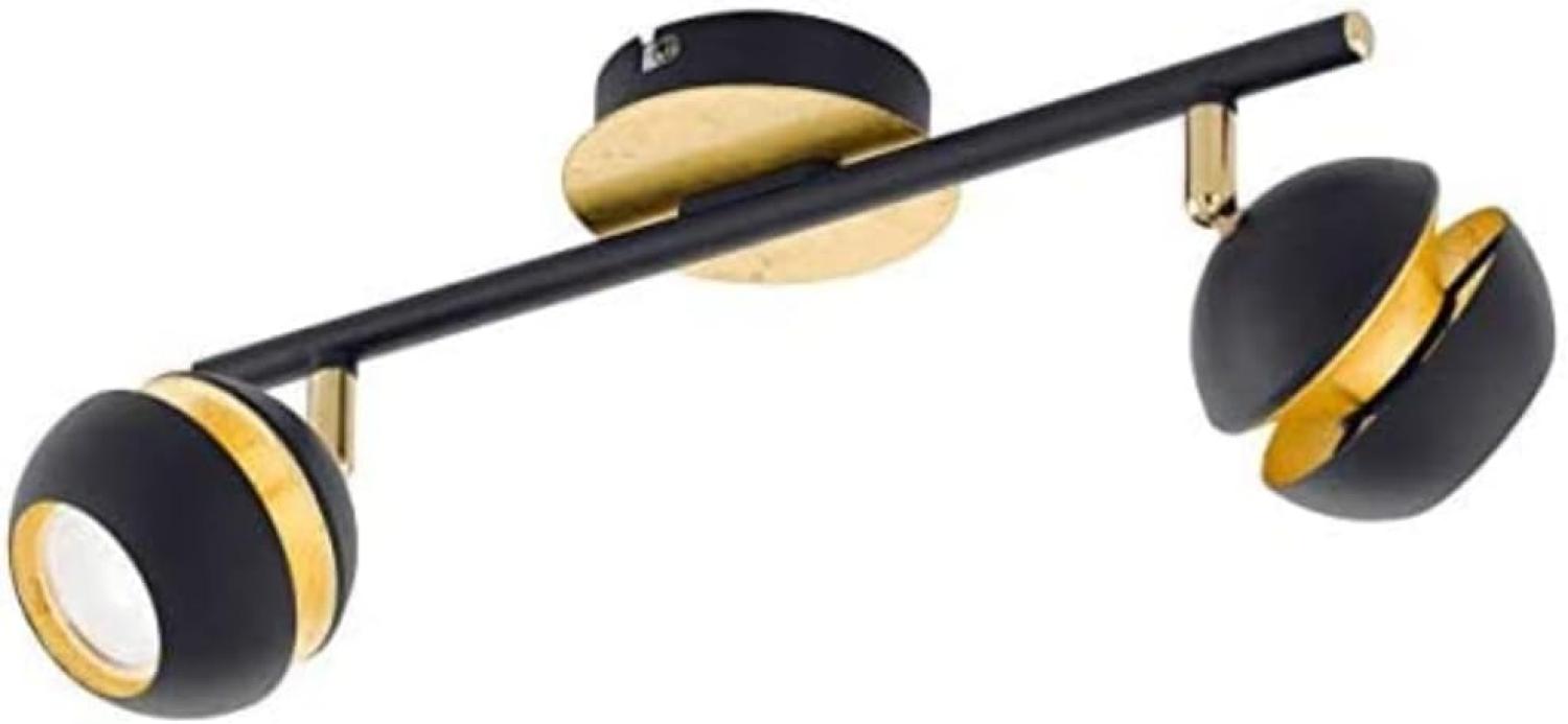 Eglo 95483 Spot Nocito Stahl schwarz, gold GU10-LED 2X3W L:36cm Bild 1