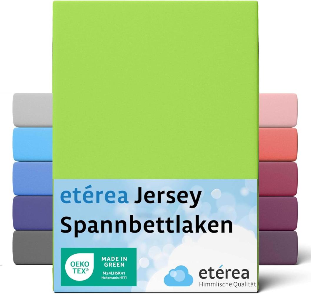 etérea Comfort Jersey Spannbettlaken Apfelgrün 180x200 cm - 200x200 cm Bild 1