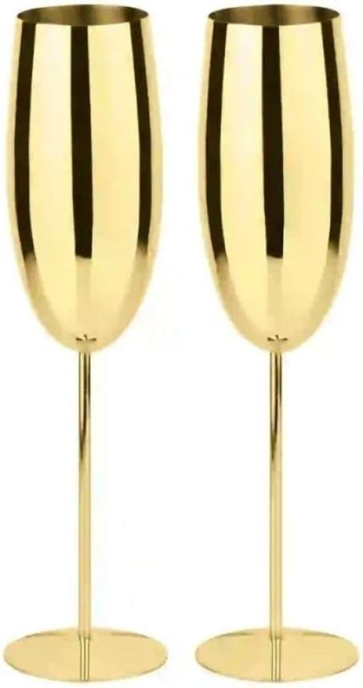 Sambonet Paderno Bar Utensils Edelstahl / PVD Gold Champagnerkelch h: 25,5 cm / 270 ml Bild 1