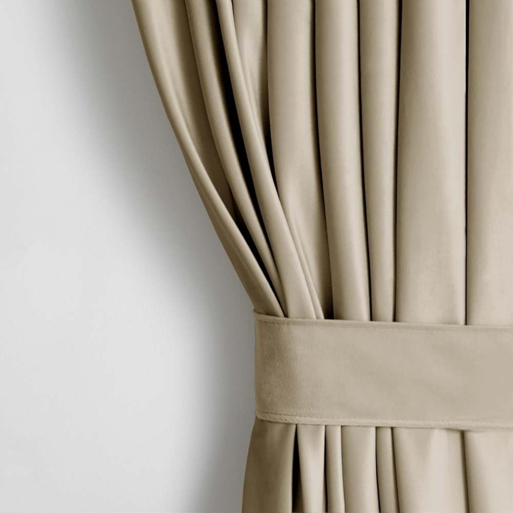 AmeliaHome Gardine Gardine Kräuselband Vorhang VerdunkelndSamt Textil Multifunktionsband, Multifunktionsband (1 St), verdunkelnd, Samt Textilien, mit Raffhalter Bild 1