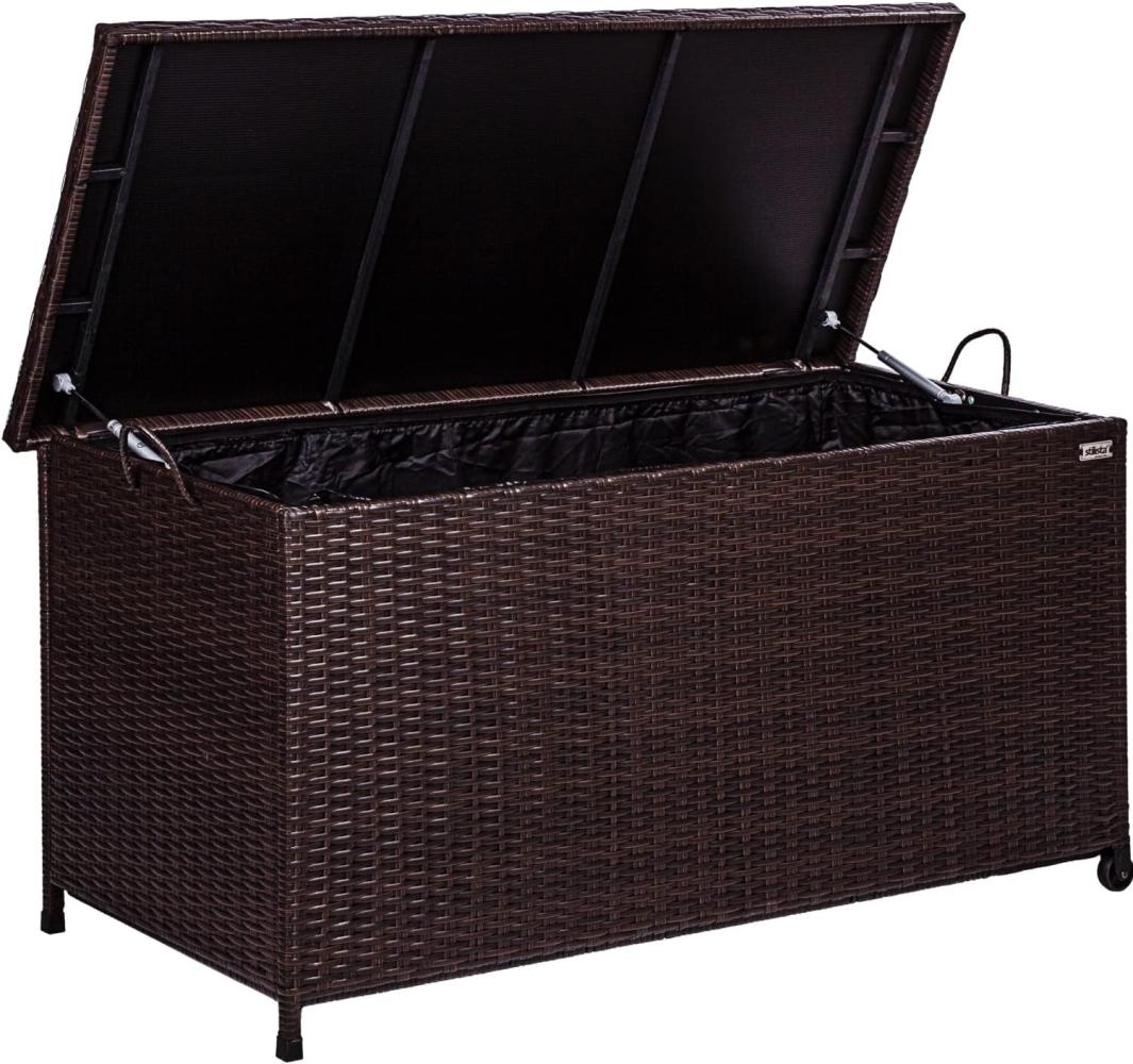 STILISTA® Auflagenbox Polyrattan, braun Bild 1