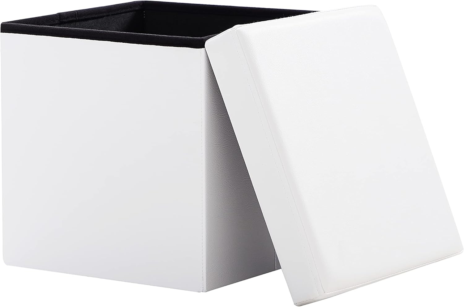 Zedelmaier Sitzhocker Sitzwürfel mit Stauraum Fußbank Truhen Aufbewahrungsbox faltbar belastbar bis 300 kg, Deckel abnehmbar, 38 x 38 x 38 cm Bild 1