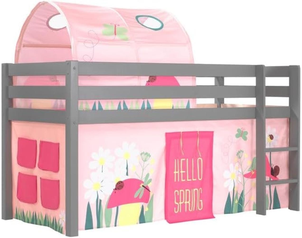 Vipack Spielbett 'Pino' mit Textilset Vorhang und Tunnel 'Spring' Bild 1