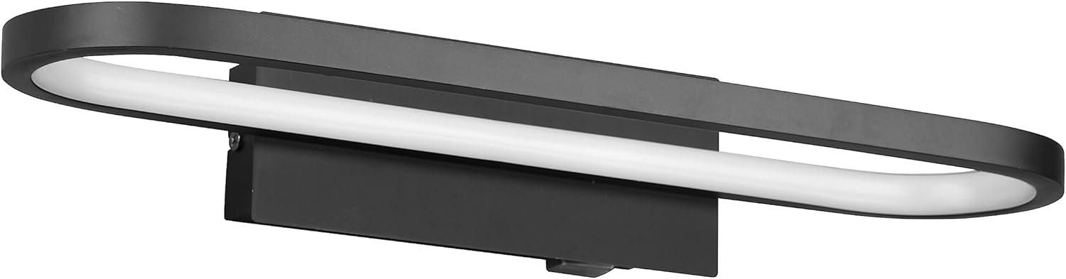 LED Badezimmer Wandleuchte GIANNI in Schwarz, Breite 40cm - Spiegelleuchte Bild 1