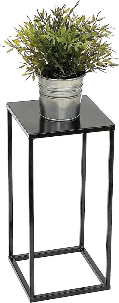 DanDiBo Blumenhocker Metall Schwarz Eckig 42,5 cm Blumenständer Beistelltisch 434 Blumensäule Modern Pflanzenständer Pflanzenhocker Bild 1