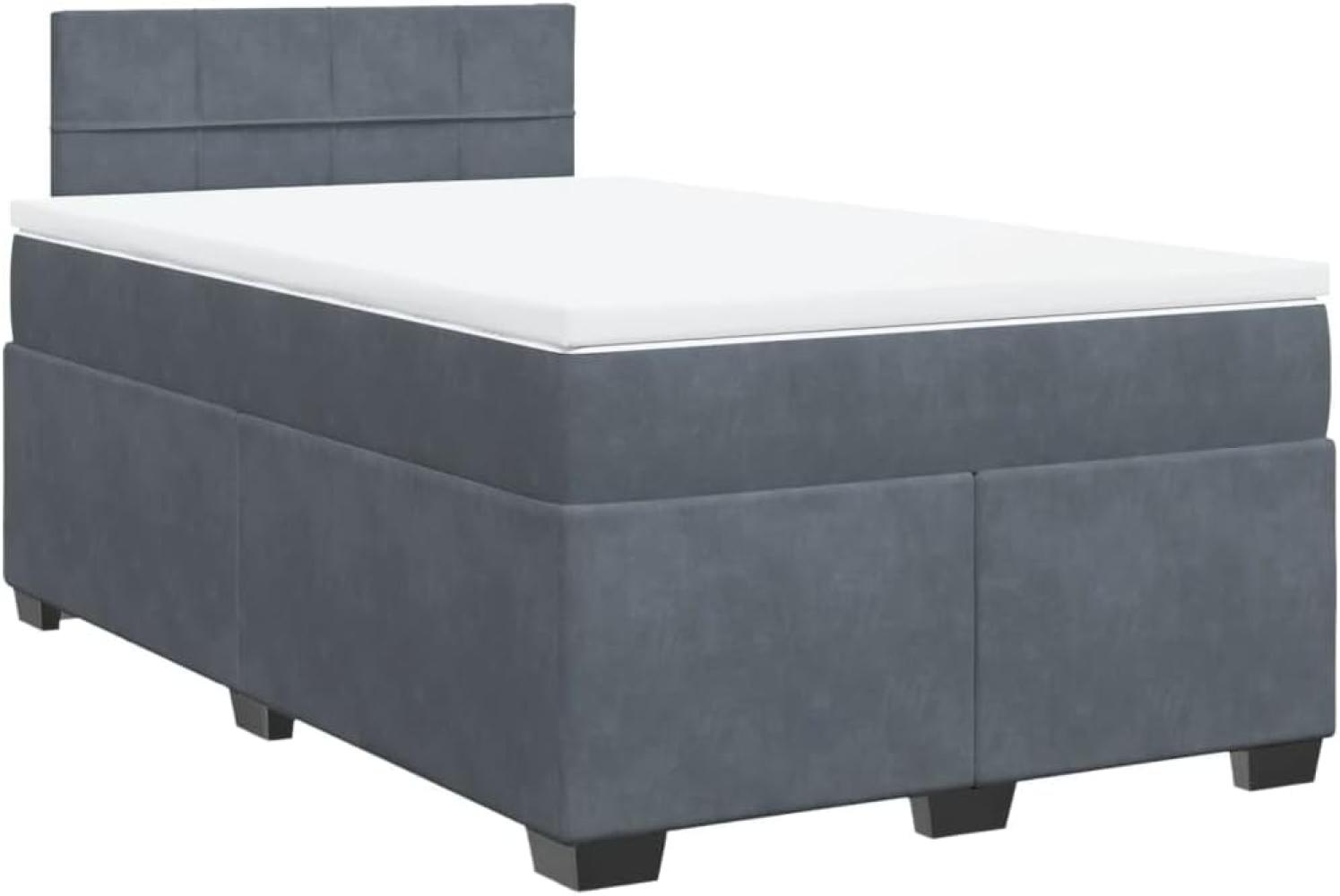 Boxspringbett mit Matratze Dunkelgrau 120x200 cm Samt 3288583 Bild 1