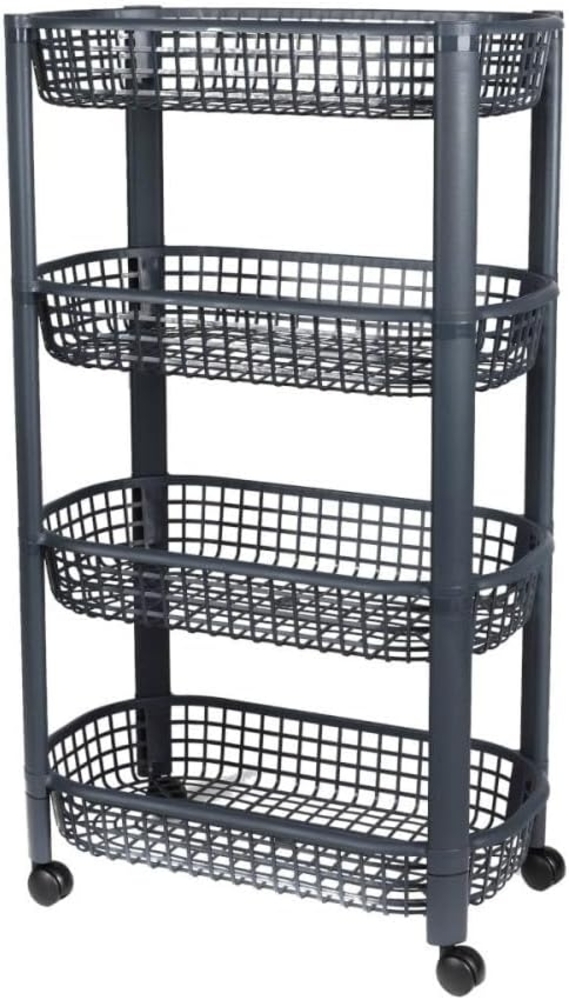 Urban Living 4-Etagen Transportwagen Allzweckwagen 51066 Grau Bild 1