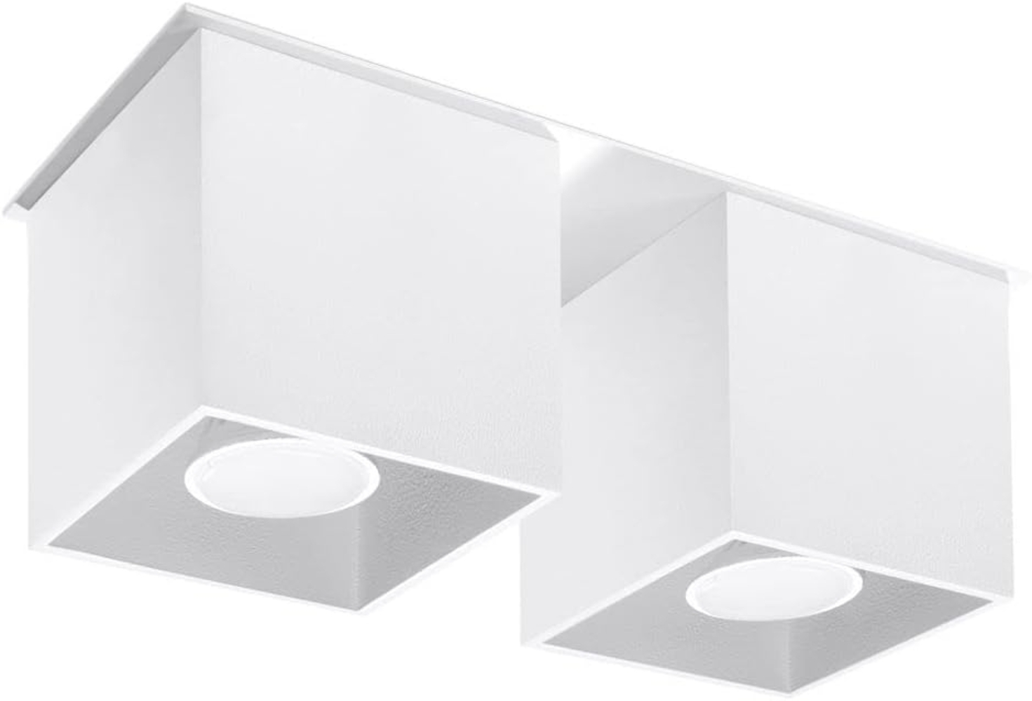 Sollux QUAD moderne Aufbauleuchte eckig weiss 26x10cm 2-flg. GU10 Bild 1