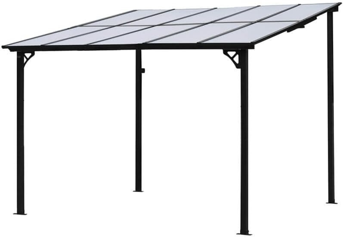 HOME DELUXE Terrassenüberdachung aus Aluminium ECO Anthrazit, 300 x 300 cm Bild 1