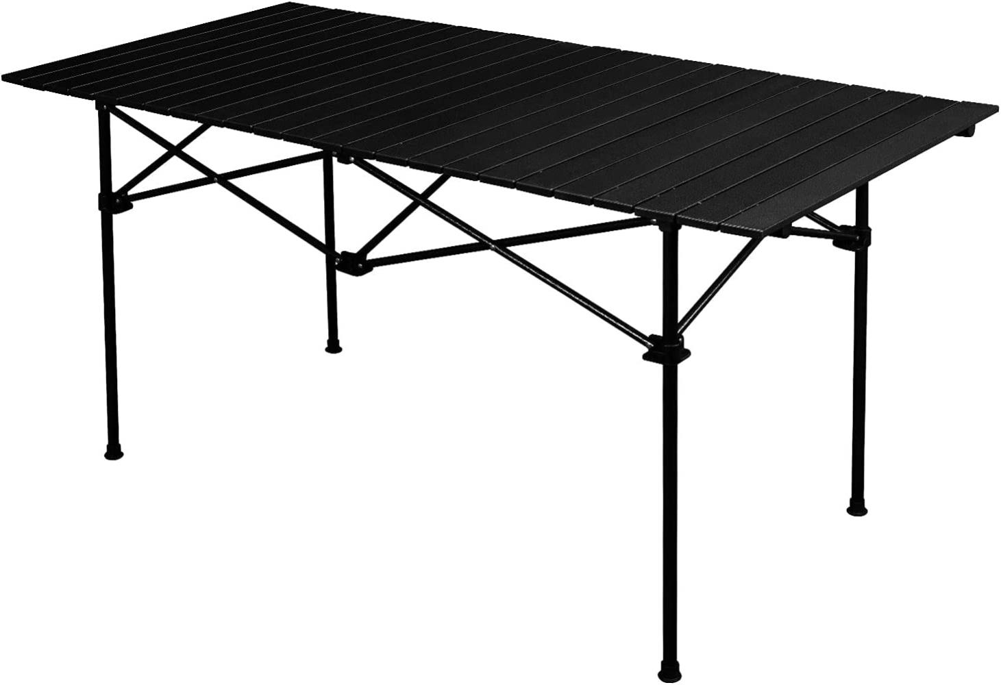 anndora Campingtisch 70x140 cm faltbarer Esstisch schwarz Bild 1