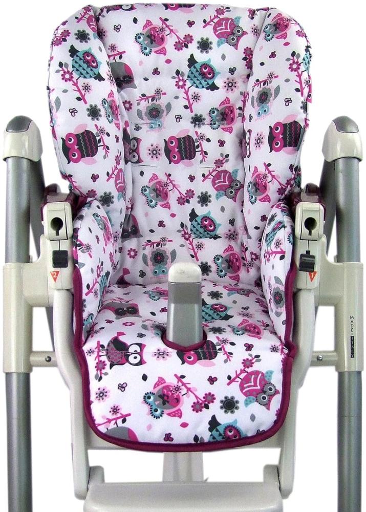 Babys-Dreams Sitzkissen Ersatzbezug für Peg Perego Prima Pappa Diner * 7 FARBEN EULE MOTIVE * NEU Eulen (Eule Motiv §1) XX Bild 1