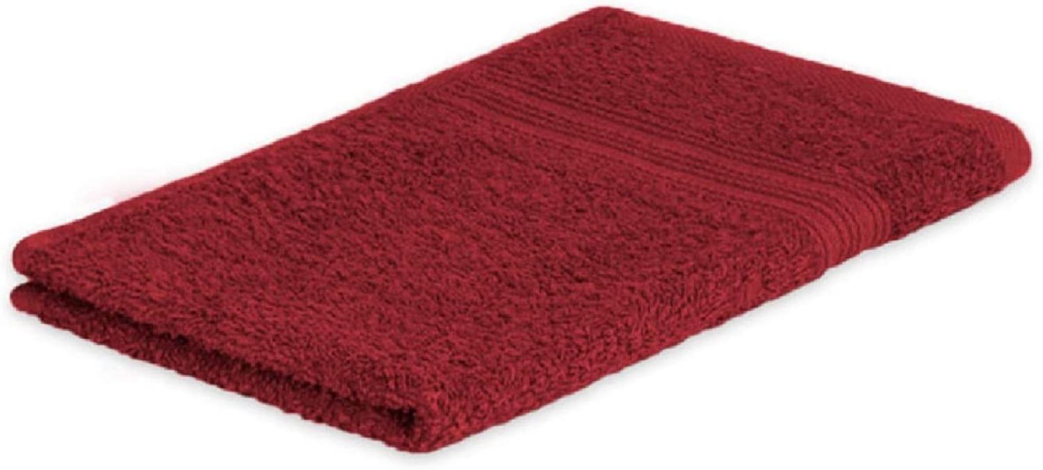 Gästehandtuch Frottier 500 g/m² 30 x 50 cm Bordeaux Bild 1