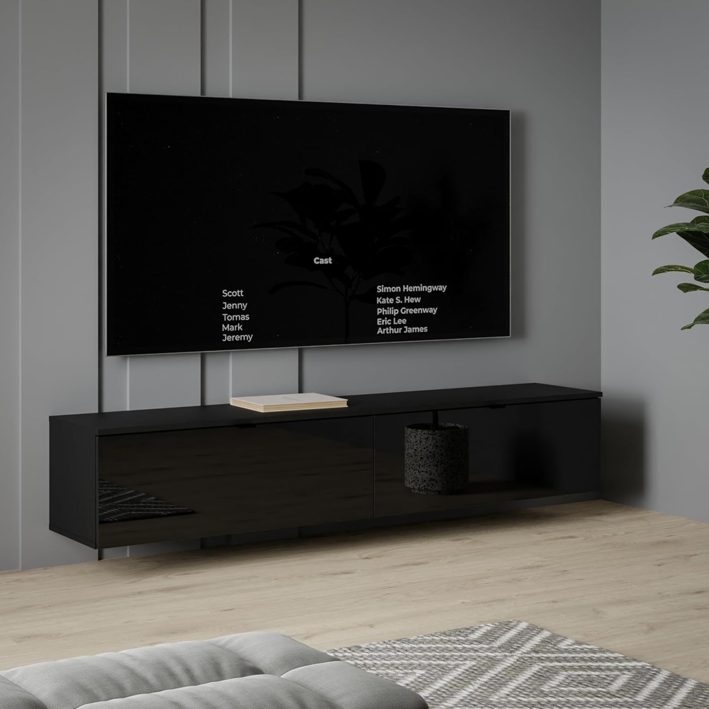 FORTE Lowboard LibertadTV-Board, TV-Schrank, großes TV Board, erweiterbar, Wandmontage, Metallgriff Bild 1