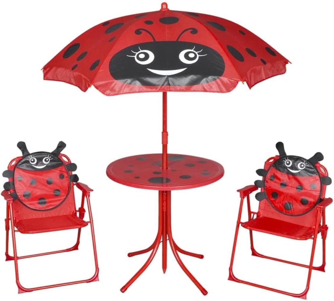 vidaXL 3-tlg. Garten-Bistro-Set für Kinder mit Sonnenschirm Rot 41842 Bild 1