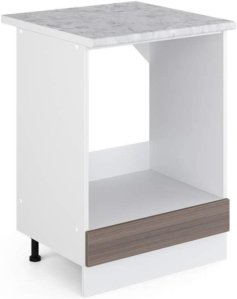 Vicco Küchenschrank R-Line Hängeschrank Unterschrank Küchenzeile Küchenunterschrank Arbeitsplatte, Möbel verfügbar in anthrazit und weiß (edelgrau mit Arbeitsplatte, Herdumbauschrank 60 cm) Bild 1