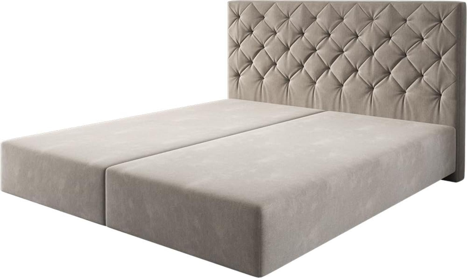 Boxspringgestell Dream-Great 180x200 cm Mikrofaser Beige Bild 1