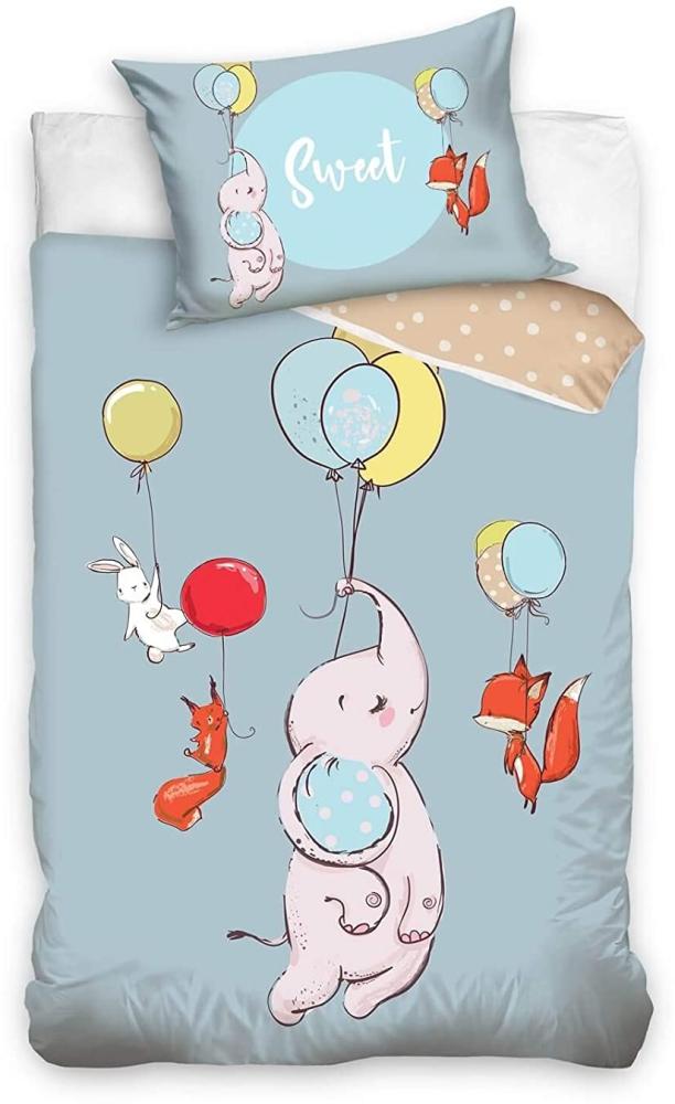 Elefant Sweet - Baumwoll Kinderettwäsche - Set 100x135 40x60cm Bild 1