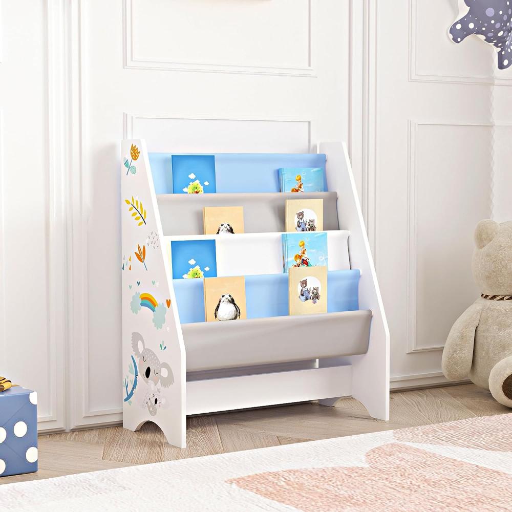 Kinderregal Fisterra Koala-Motiv Weiß / Grau / Blau [en. casa] Bild 1