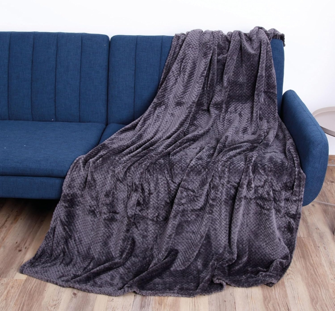 Wohndecke Flanell Decke 150x200cm, Bestlivings, Kuscheldecke Flauschige Decke für Sofa, Couch und Bett, Tagesdecke Bild 1