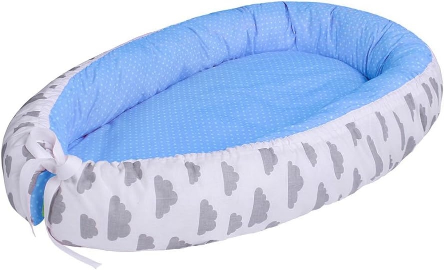 LULANDO Babynest Wolke blau Bild 1